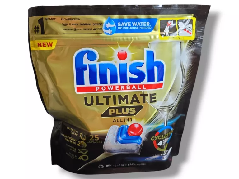 TABLETKI DO ZMYWARKI FINISH ULTIMATE PLUS 25SZT