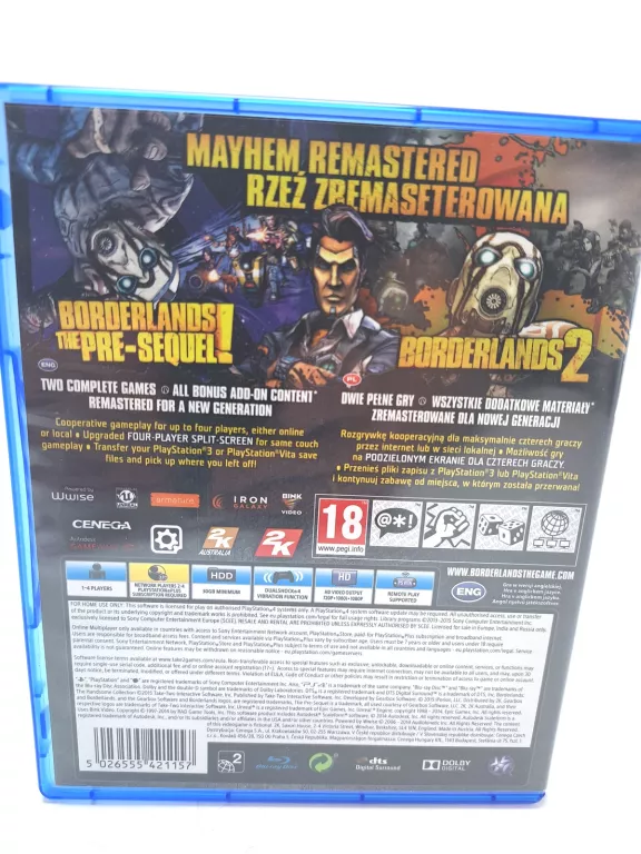 GRA PS4 BORDERLANDS THE HANDSOME COLLECTION