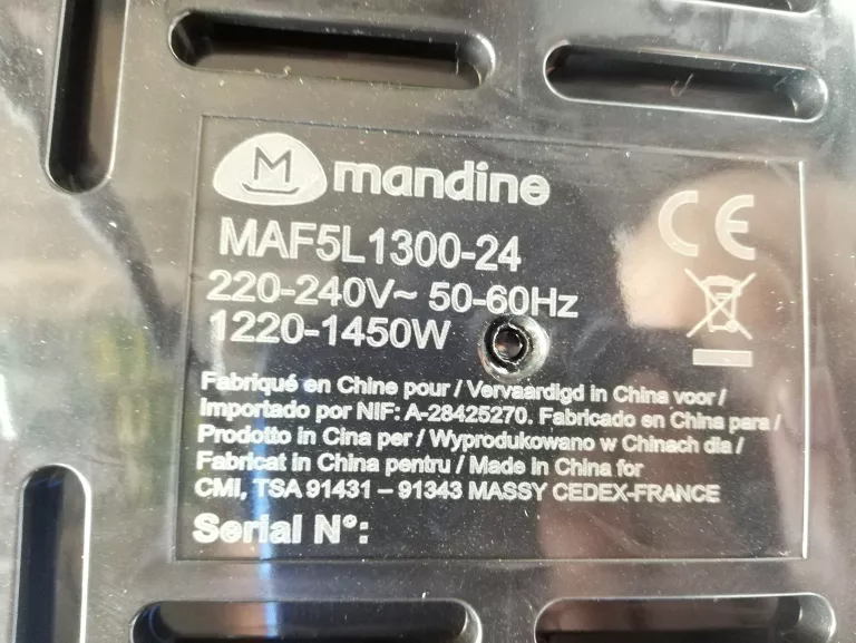 FRYTKOWNICA BEZTŁUSZCZOWA MANDINE MAF5L1300-24