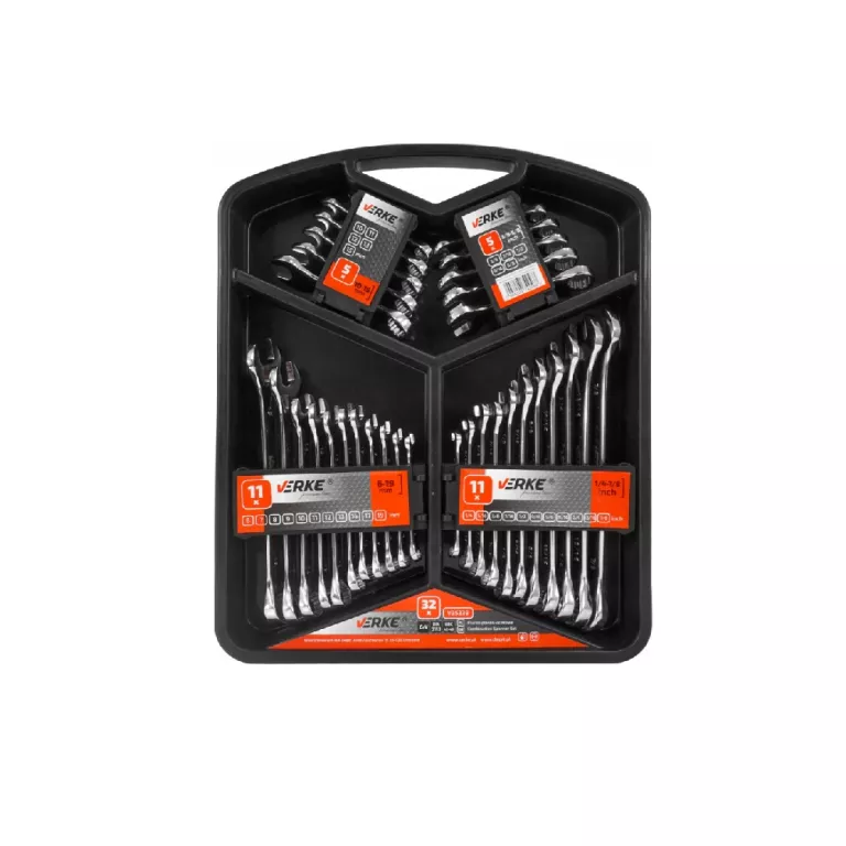VERKE V35339 KLUCZE PŁASKO-OCZKOWE 6-19MM 32SZT.