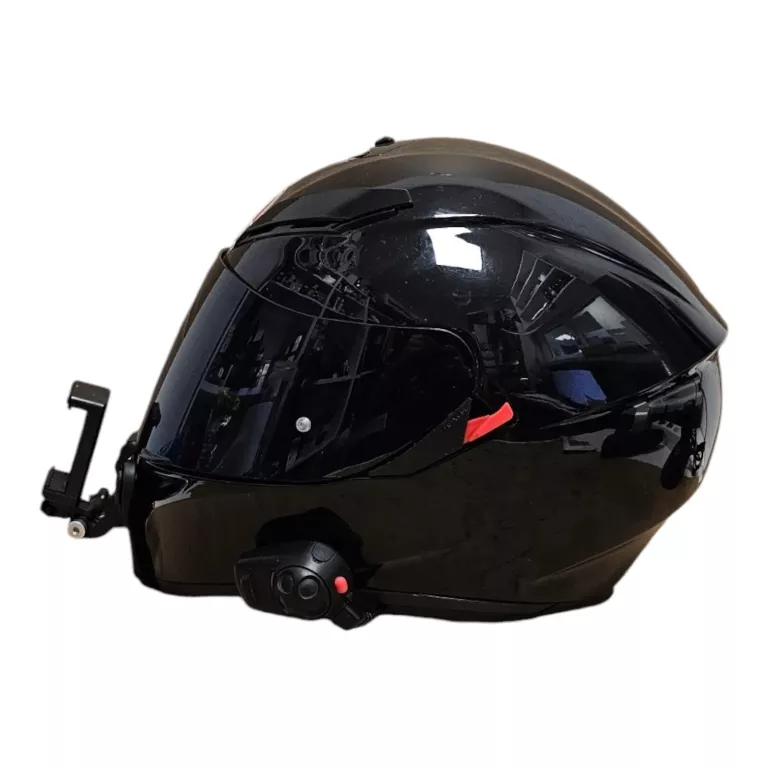 KASK AGV BLACK R XL ( 61-62 ) + INTERKOM + UCHWYT NA KAMERĘ *POLECAM*