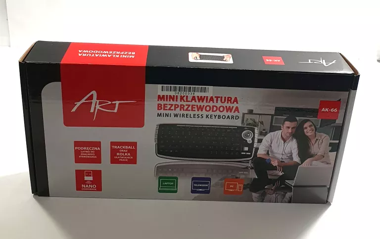 KLAWIATURA ART AK-66 MINI TRACKBALL BEZPRZEWODOWA KOMPLET