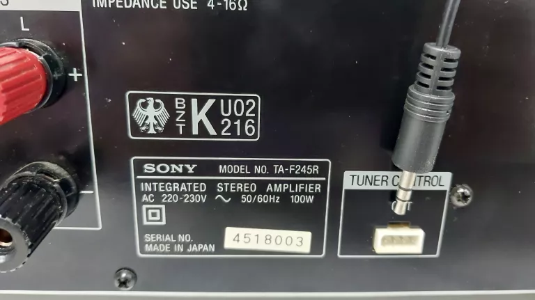 SONY TA-F245R WZMACNIACZ STEREO + 2 GŁOŚNIKI SONY SS CCP2