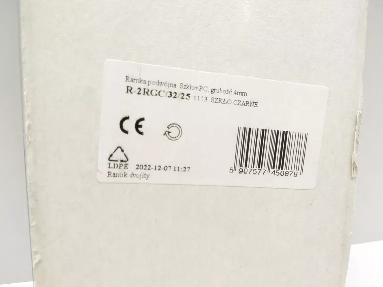 OSPEL RAMKA PODWÓJNA CZARNE SZKŁO SONATA R-2RGC/32/25