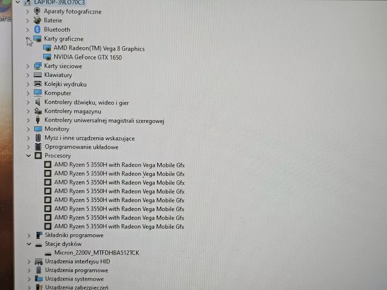 LAPTOP ASUS TUF GAMING FX705D KOMPLET