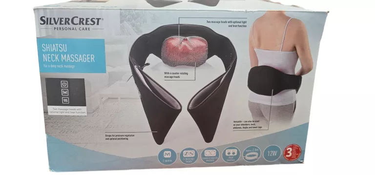 URZĄDZENIE DO MASAŻU MASAŻER SHIATSU SZYI KARKU PLECÓW SILVERCREST