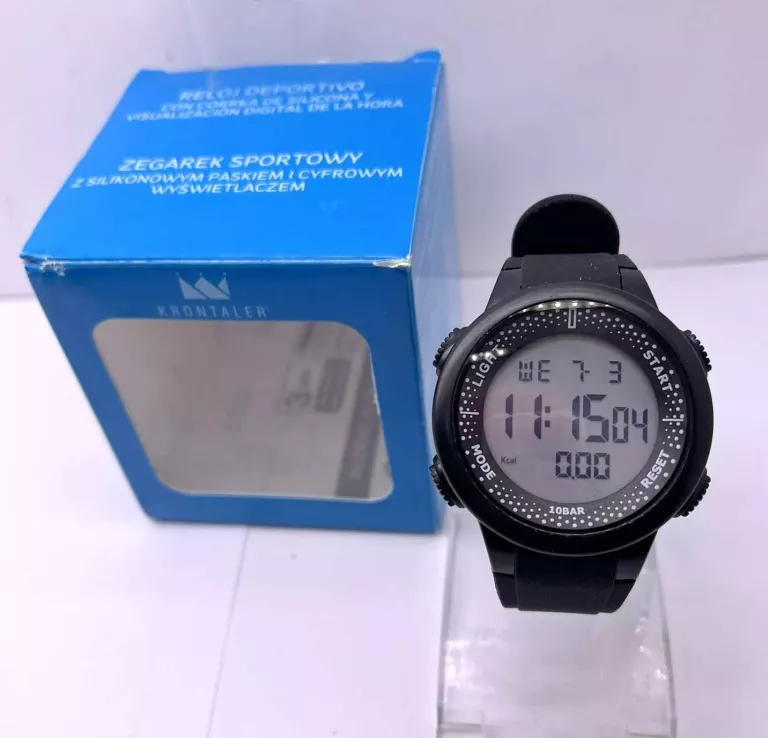 ZEGAREK SPORTOWY Z CYFROWYM WYSWIETLACZEM ALDI 10 BAR