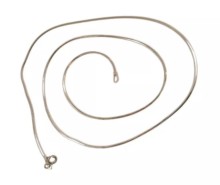 SREBRNY ŁAŃCUSZEK ŻYŁKA RODOWANY 925 3,45G 50CM 1MM