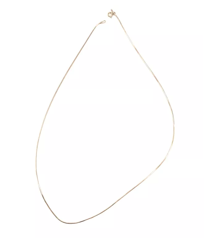 SREBRNY ŁAŃCUSZEK ŻYŁKA RODOWANY 925 3,45G 50CM 1MM