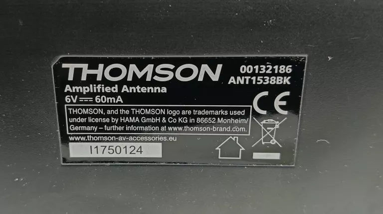 ANTENA POKOJOWA THOMSON ANT1538BK DVB-T2 KOMPLET BDB STAN!