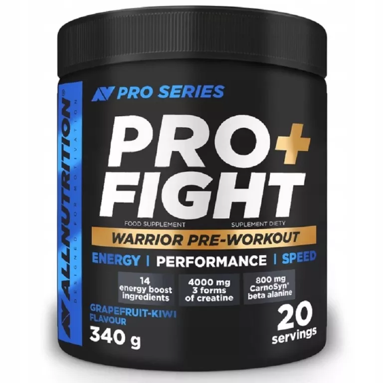 ALLNUTRITION PRO SERIES PRO FIGHT+ PRZEDTRENINGÓWKA 340 G GRAPEFRUIT KIWI