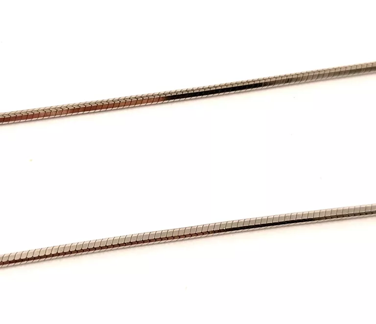 SREBRNY ŁAŃCUSZEK ŻYŁKA RODOWANY 925 3,45G 50CM 1MM