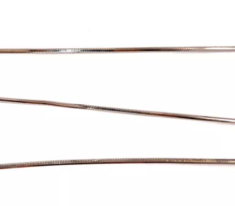 SREBRNY ŁAŃCUSZEK ŻYŁKA RODOWANY 925 3,45G 50CM 1MM