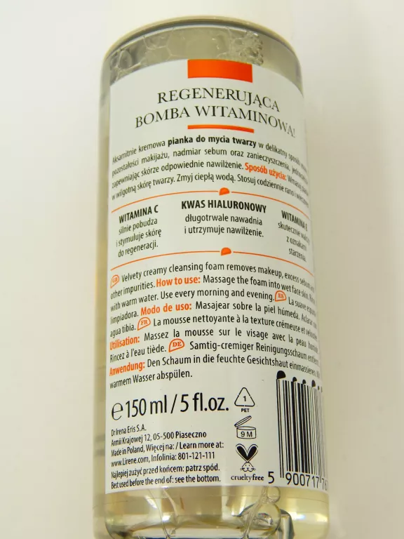 LIRENE C+E VITAMIN ENERGY PIANKA MYJĄCA DO TWARZY 150 ML.