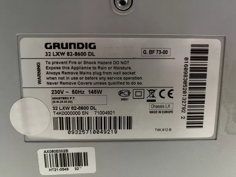 TELEWIZOR GRUNDIG 32LXW82-8600DL 32" LCD