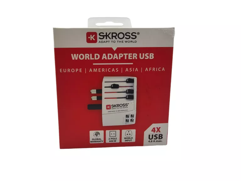 ADAPTER PODRÓŻNY PRZEJŚCIÓWKA SKROSS PRO LIGHT 4X USB