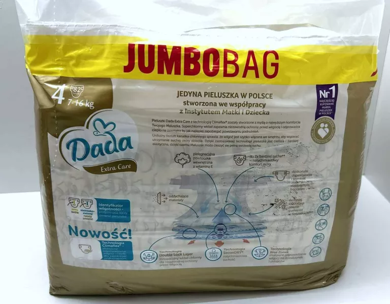 PIELUSZKI JUMBOBAG DADA EXTRA CARE 4 82 SZT.
