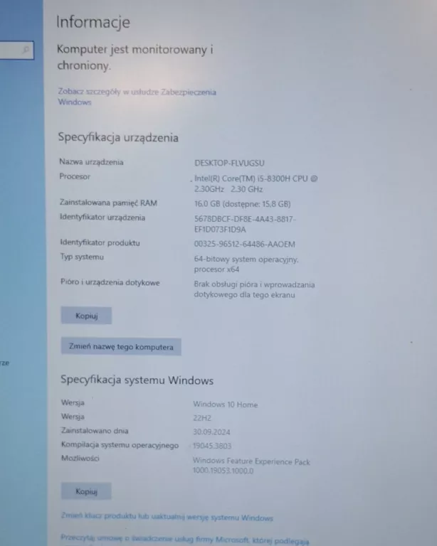 LAPTOP MSI GL73 MS-17C6 16 GB/1 TB HDD