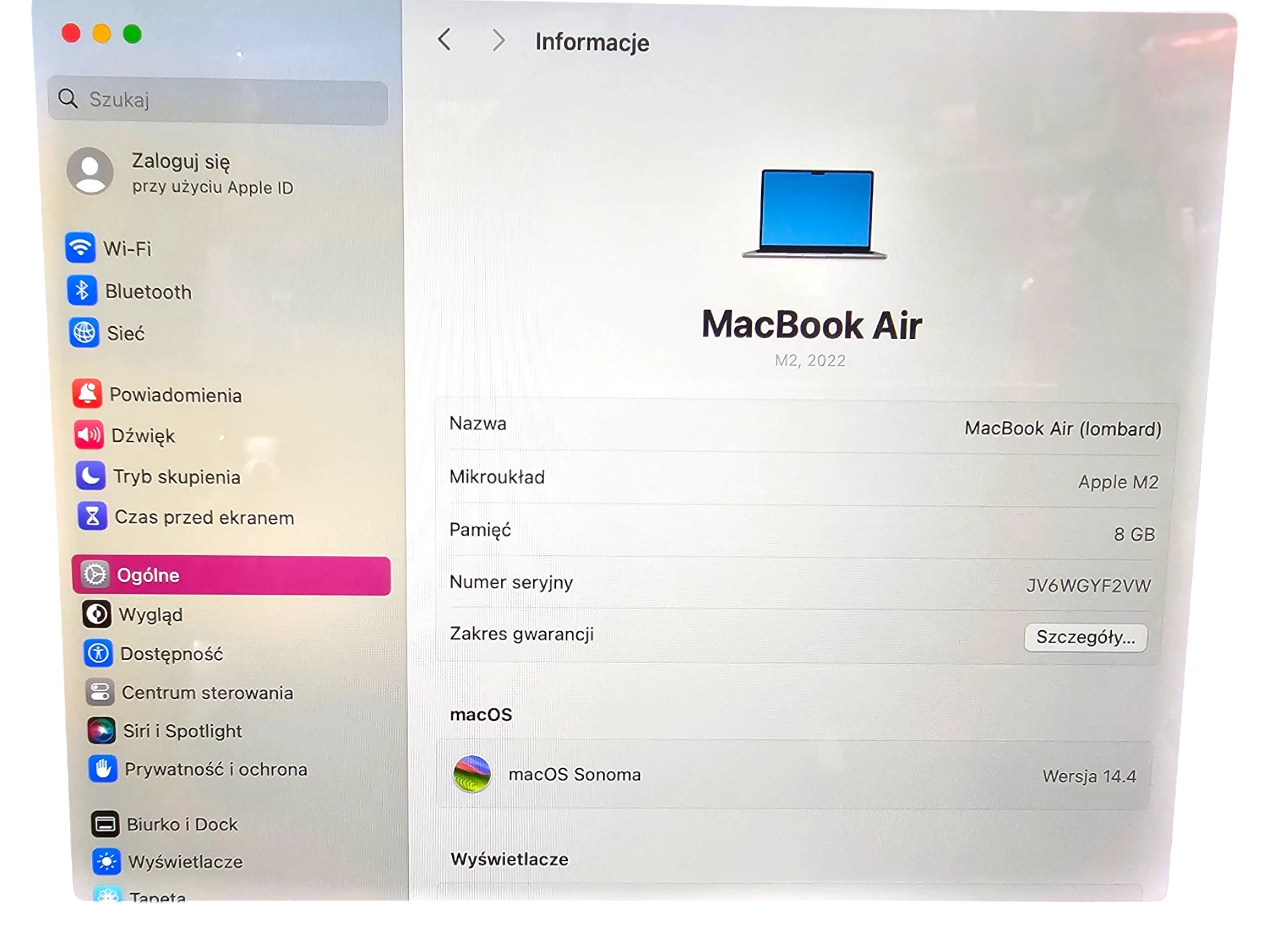 macbook-air-136-m2-8gb-ram-256gb-ssd-komplet-gwarancja-082025-stan-11323-238058