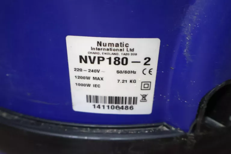 ODKURZACZ PRZEMYSŁOWY NUMATIC NVP 180