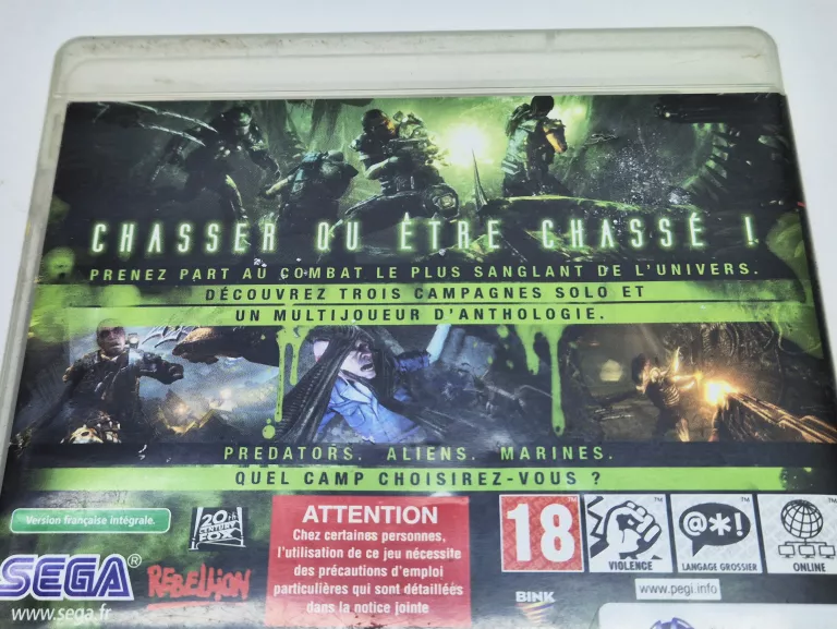 GRA PS3 ALIENS VS PREDATOR