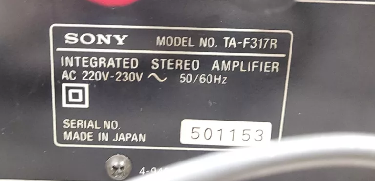 WZMACNIACZ SONY TA-F317R