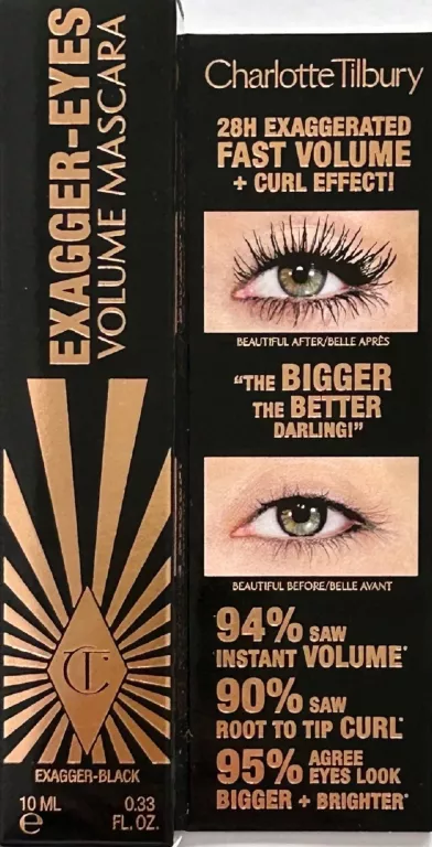 CHARLOTTE TILBURY EXAGGER-EYES VOLUME MASCARA TUSZ DO RZĘS BLACK