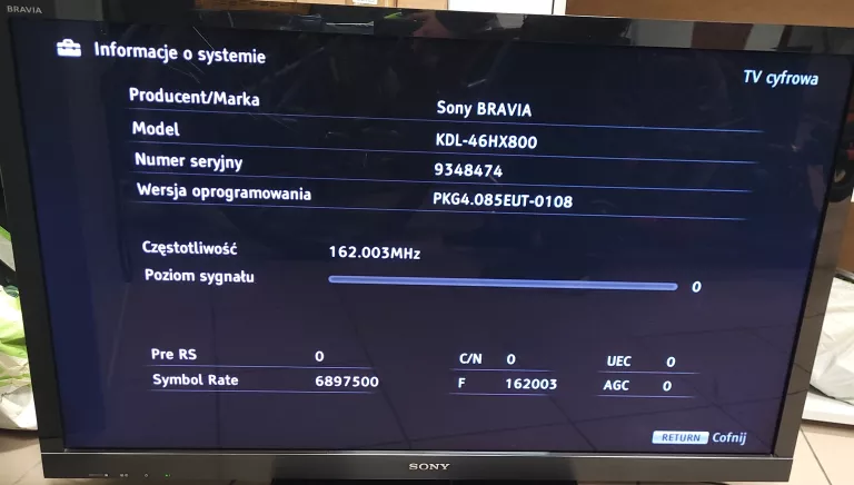 TELEWIZOR TV 46" SONY BRAVIA KDL-46HX800 Z PILOTEM