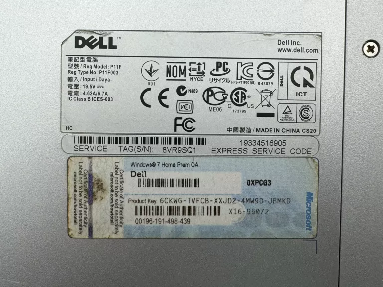LAPTOP DELL XPS L502X 15,6'' I7-2670QM 12GB RAM 480 GB SSD