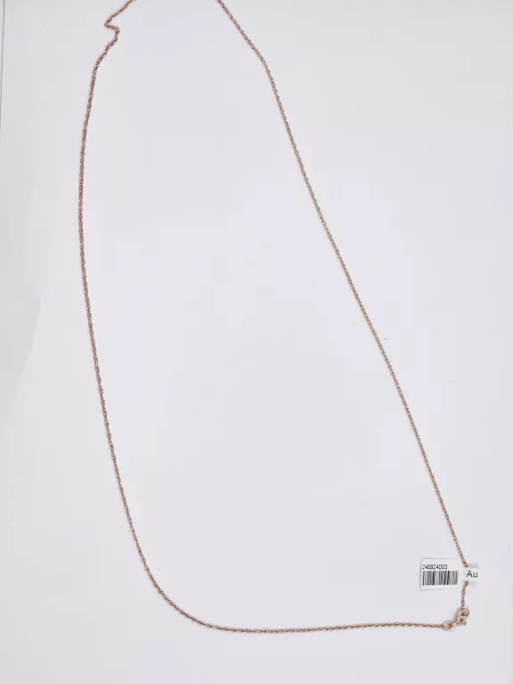 DŁUGI ZŁOTY ŁAŃCUSZEK 585/14K/62CM/2,72G/RÓŻOWE ZŁOTO