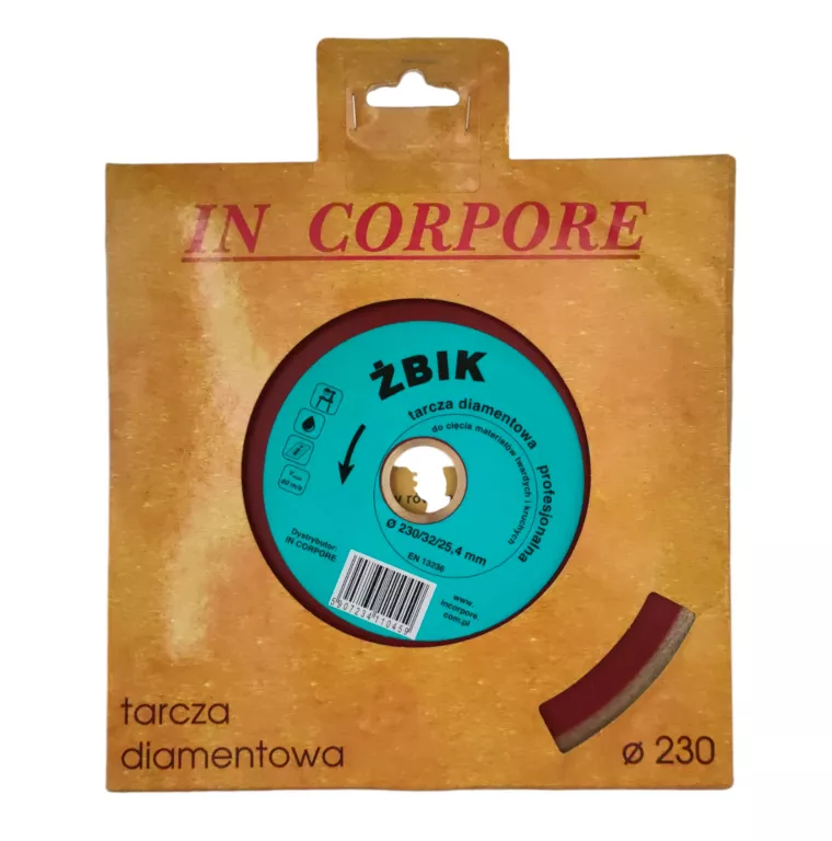 TARCZA DIAMENTOWA DO GRESU SPIEKU MARMURU IN CORPORE ŻBIK 230/32/25.4 MM