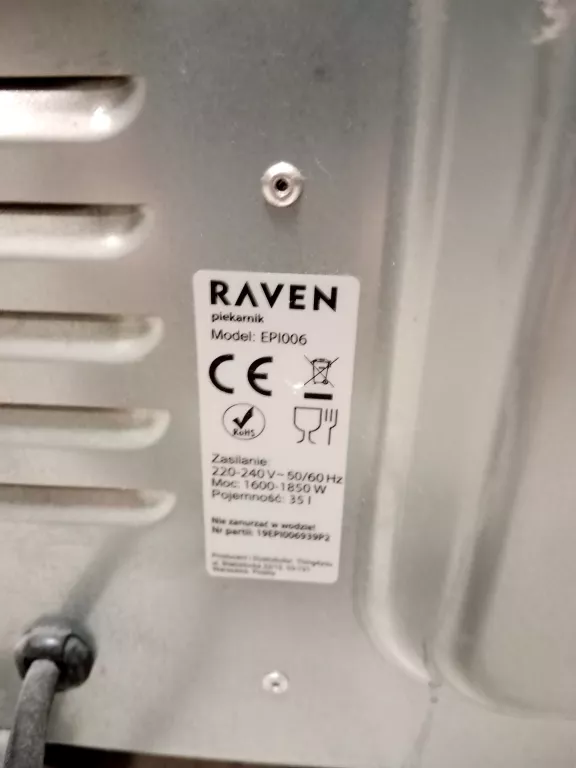MINI PIEKARNIK RAVEN EPI006