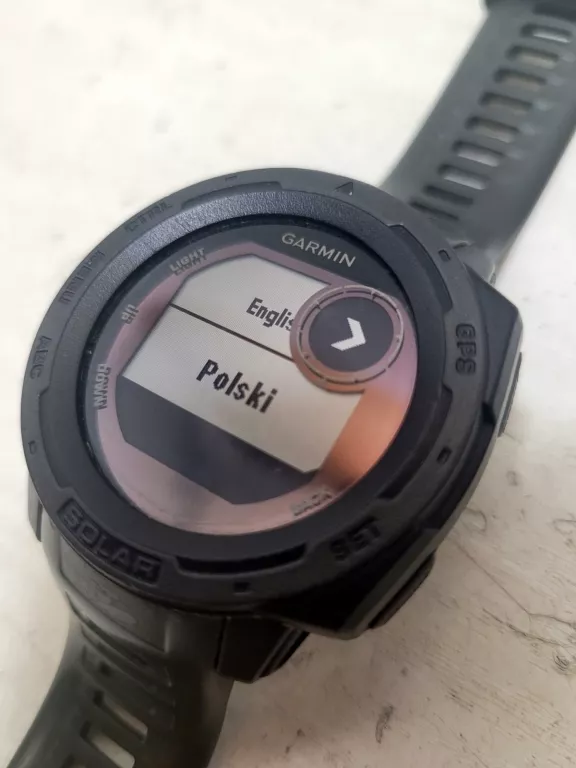 SMARTWATCH GARMIN INSTINCT SOLAR MIL-STD-810G POLECAM!