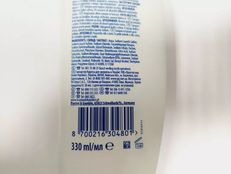 SZAMPON HEAD SHOULDERS MEN TOTAL CARE 330 ML