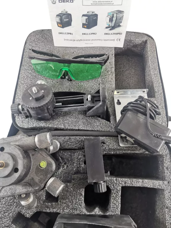 POZIOMICA LASER KRZYŻOWY DEKO DKLL12PB2 ZESTAW (TORBA)