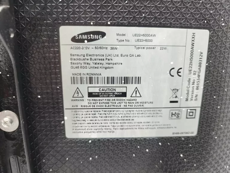 TELEWIZOR SAMSUNG UE22H5000AW