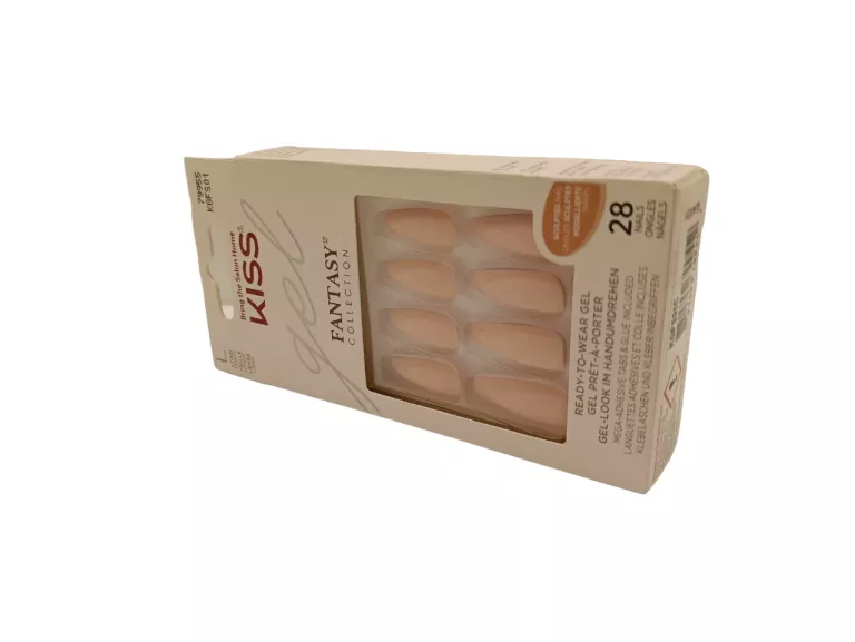SZTUCZNE PAZNOKCIE KISS GEL FANTASY KGFS01 28 SZTUK OPAKOWANIE