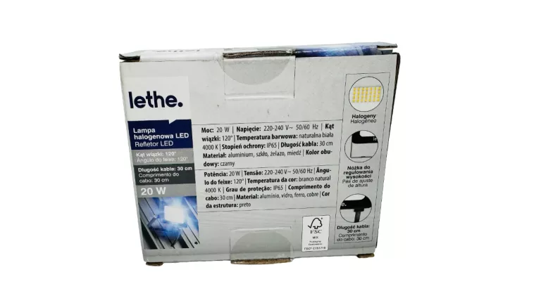 LAMPA HALOGENOWA LED LETHE 20W