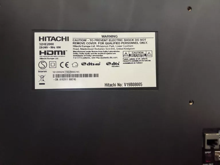 TELEWIZOR HITACHI 32HE2000