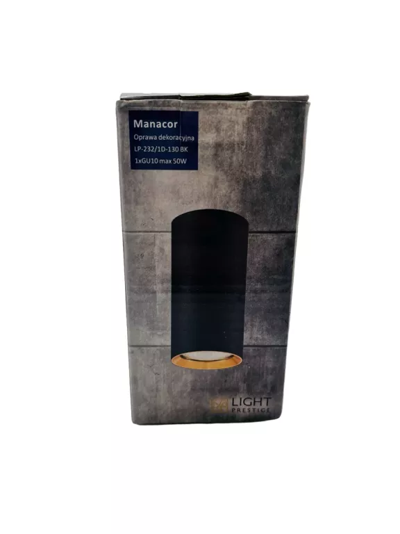 PLAFON OKRĄGŁY LIGHT PRESTIGE 6 X 30 CM CZARNY