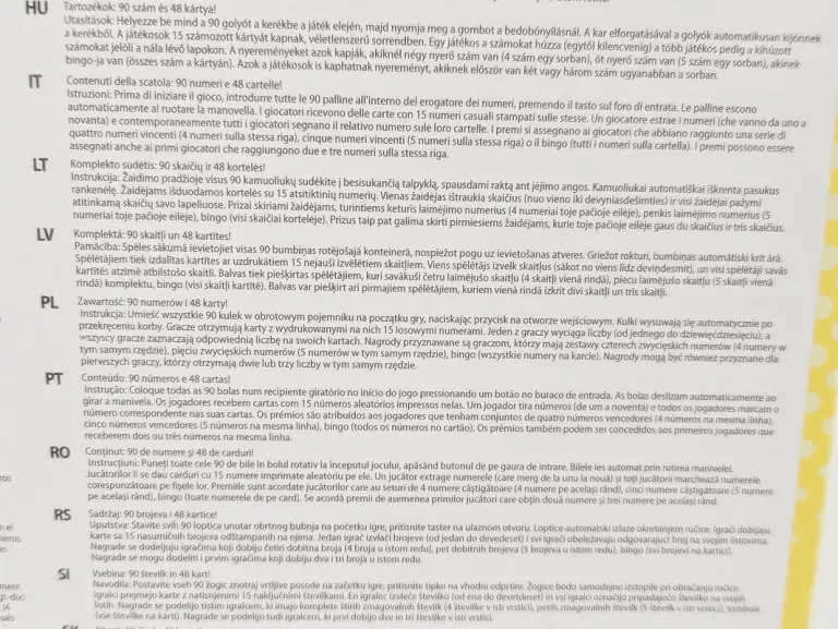 GRA TOWARZYSKA BINGO. BĘBEN DO LOSOWANIA LOTTO