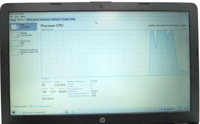 LAPTOP HP 3168NGW + ŁADOWARKA