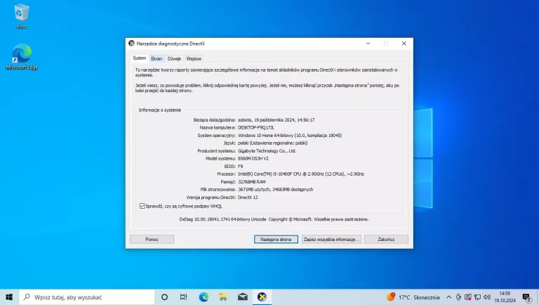 KOMPUTER STACJONARNY INTEL(R) CORE(TM) I5-10400F 32GB /512SSD GFX 970 WIN1