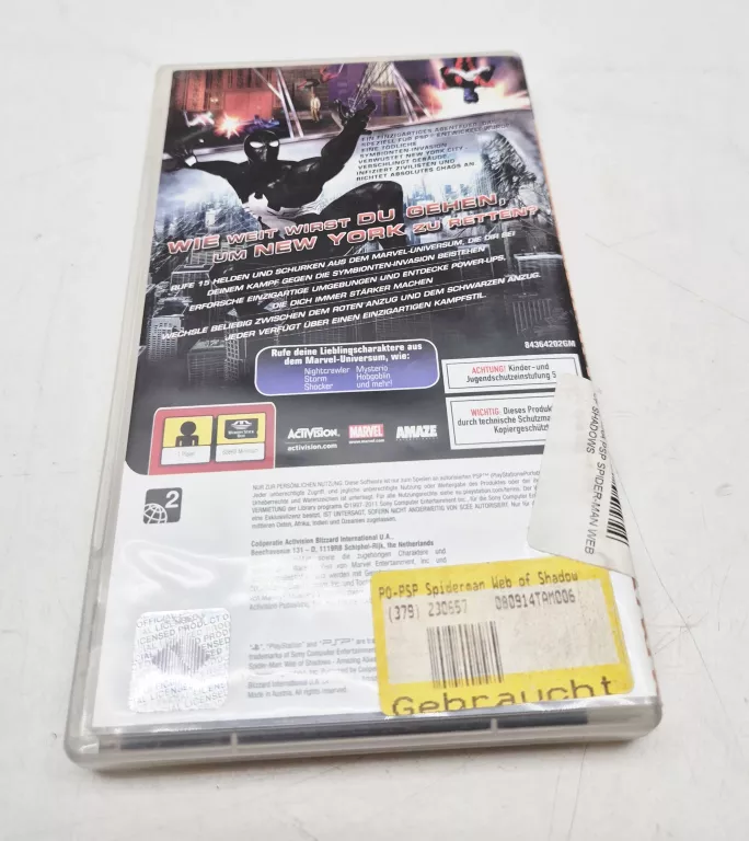 SPIDER MAN WEB OF SHADOWS PSP