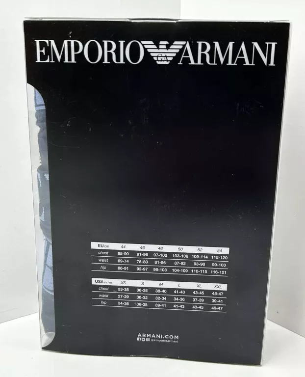 BOKSERKI EMPORIO ARMANI 3-PACK NIEBIESKIE ROZMIAR S
