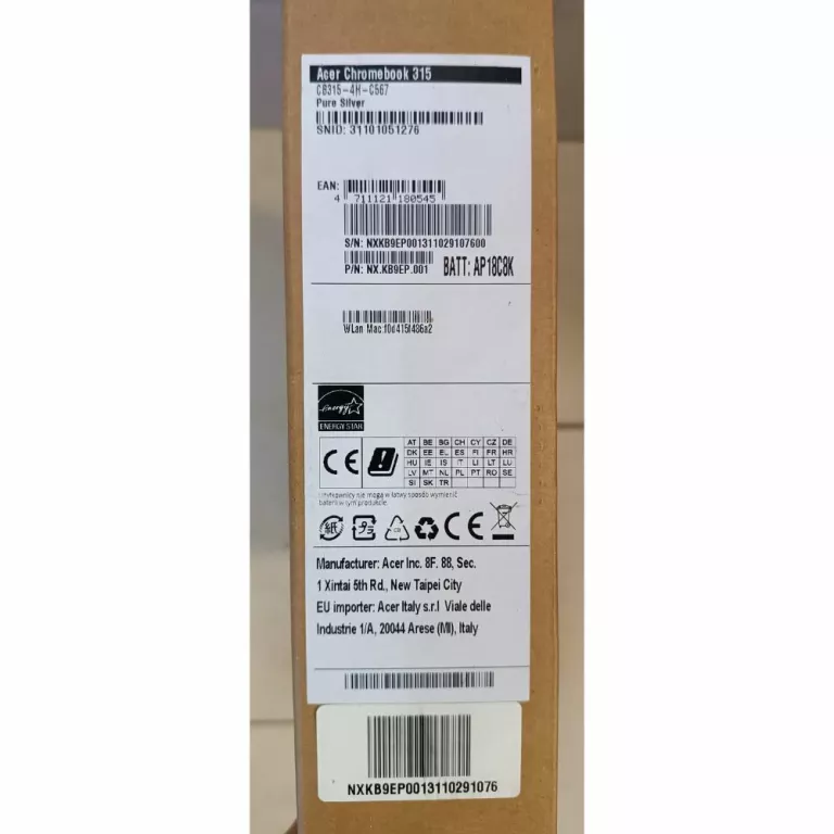 LAPTOP ACER CHROMEBOOK 315 (CB315-4H) MODEL NO. N21Q9 KOMPLET