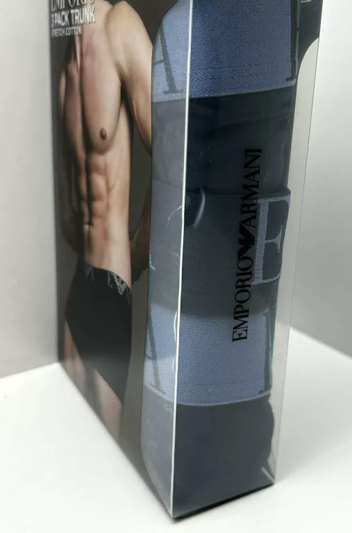 BOKSERKI EMPORIO ARMANI 3-PACK NIEBIESKIE ROZMIAR S