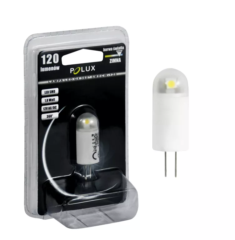 ŻARÓWKA LED JC G4 120 LM, 1.8 W, 6400K POLUX