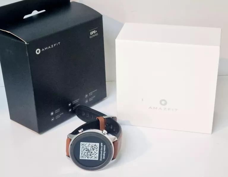 SMARTWATCH AMAZFIT GTR 47MM BRĄZOWY KOMPLET