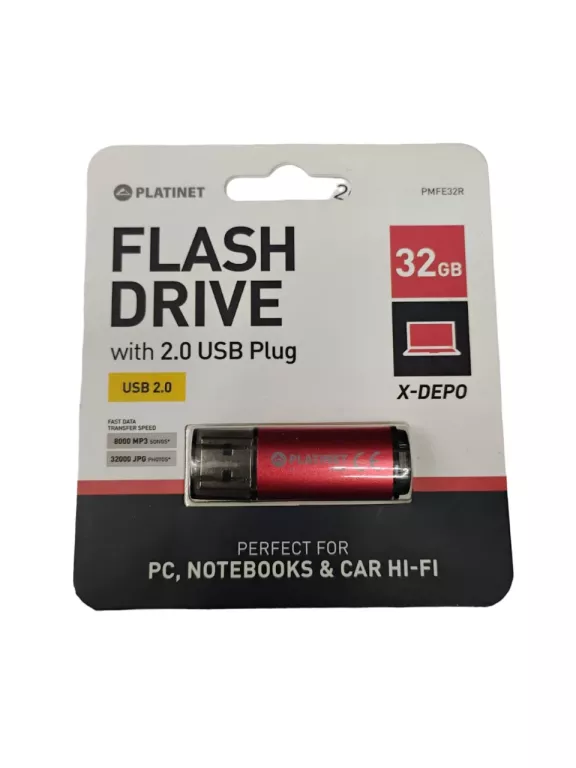 PENDRIVE 32GB PLATINET FLASH DRIVE USB 2.0 PMFE32R